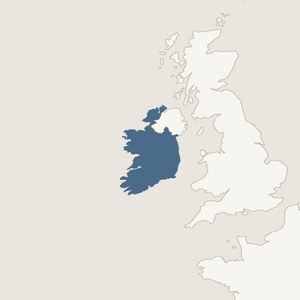 Map locating Ireland